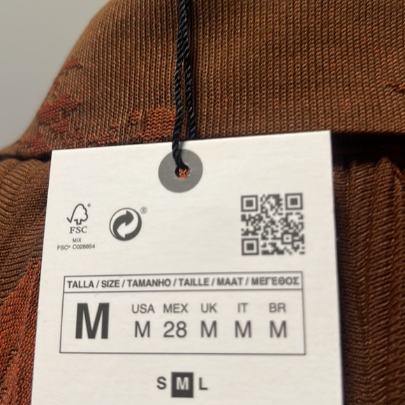 Zara NWT brown wrap blouse - Picture 4 of 5